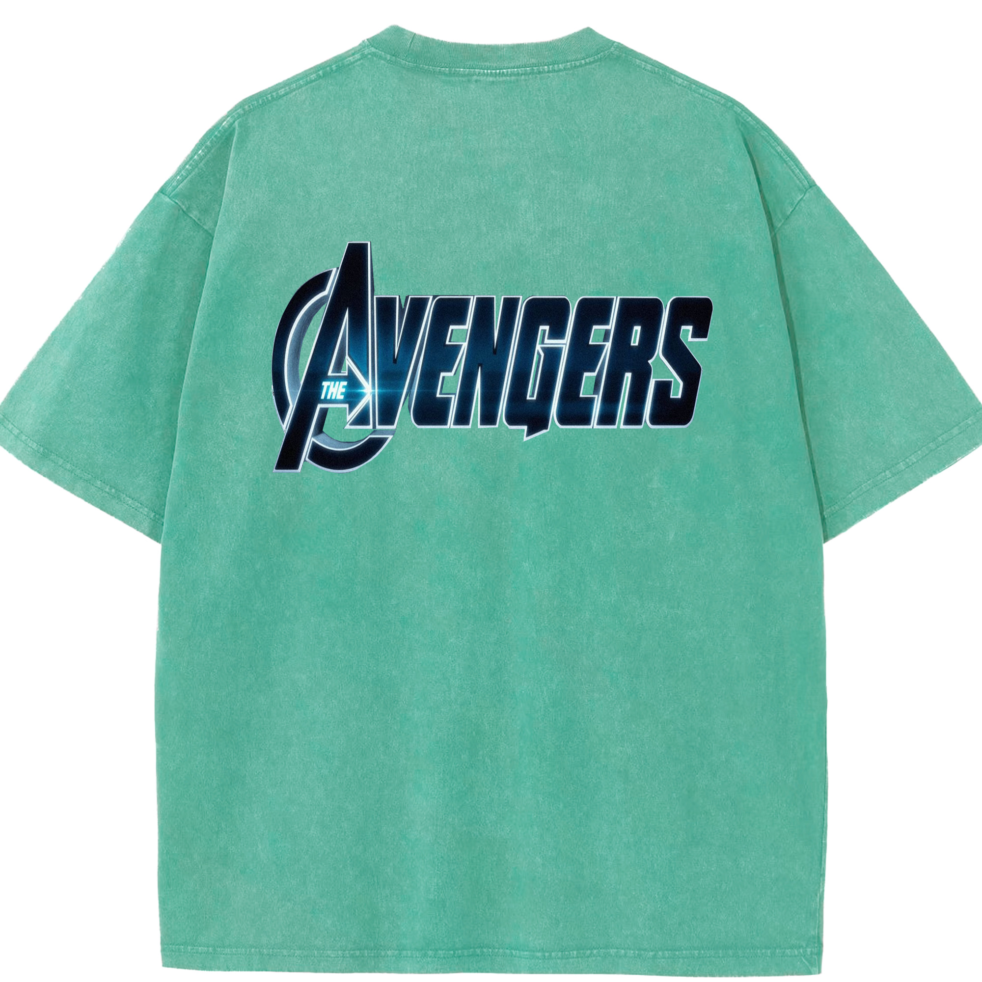 （画像用） アベンジャーズ The Avengers 綿100% ヴィンテージ風 半袖Tシャツ（背面プリント）